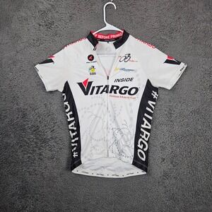 Pactimo Vitargo Mens Cycling Jersey Short Sleeve White Black Red Size‎ M